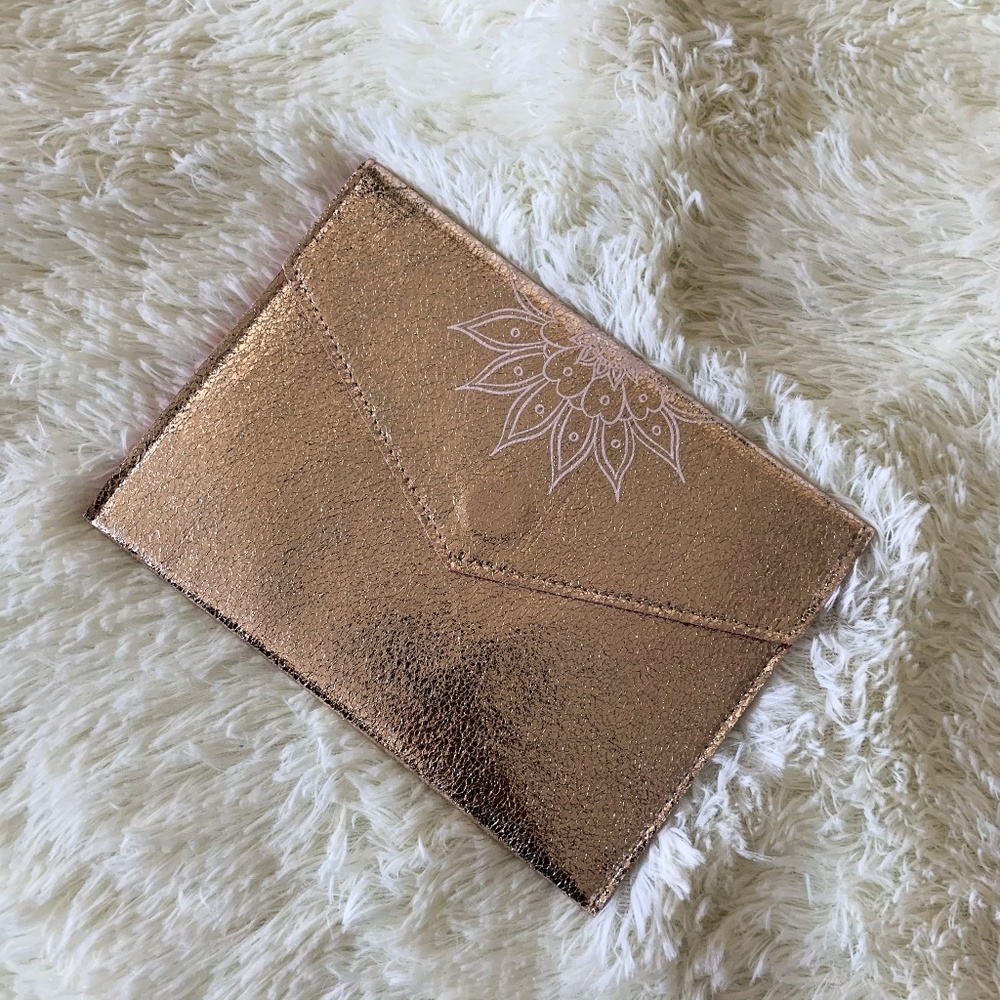 Gold Foil Makeup Brush Pouch